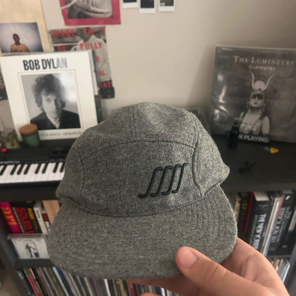Gray Wool Cap with Logo